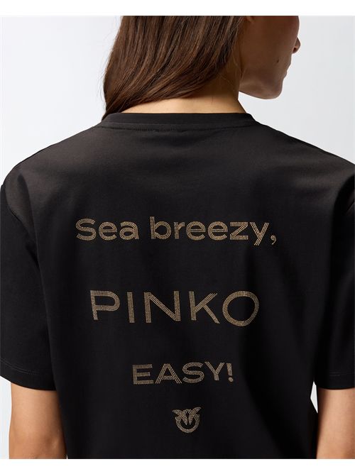 T-shirt logo strass PINKO | 105526A2RM/Z99